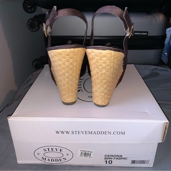 chocolate brown wedge size 10 Steve Madden - Picture 3 of 7